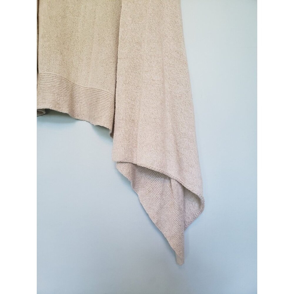 J.Jill Womens Petites MP Cardigan Linen Cotton Blend Beige Open Front 3/4 Sleeve - Picture 3 of 6